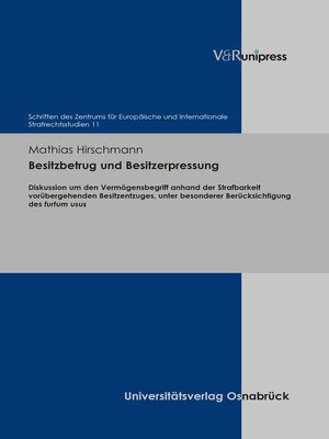 cover image of Besitzbetrug und Besitzerpressung